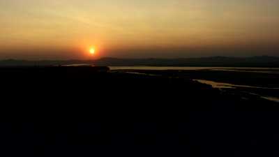 Sunset on Bagan temples