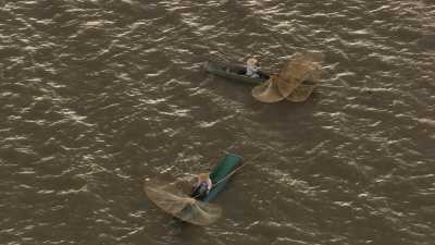 Traditional fishermen from Janitzio island