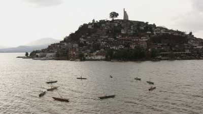 Traditional fishermen from Janitzio island