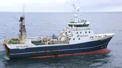 Trawler activity, fishing at sea