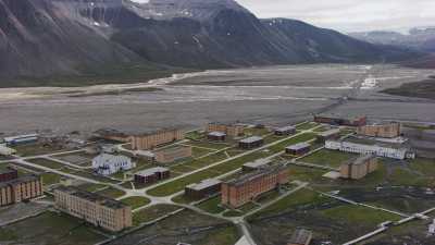 General view of Pyramiden area