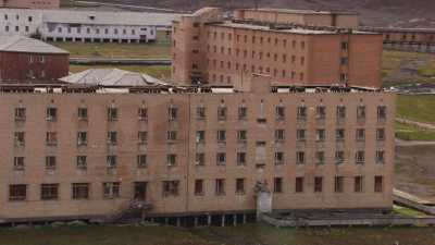 Abandoned Russian  mining site of Pyramiden