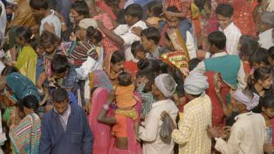 Crowd moving during Gadhimai festival