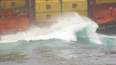 Sunken cargo at sea