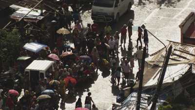 Ruins of devastated Tacloban after Haiyan Typhoon