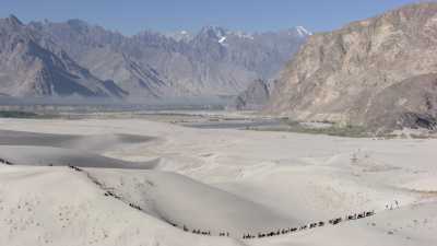 Yak caravan over the Indus