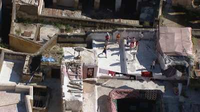 Vertical views of the city's roofs