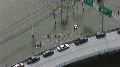 Flooding as a consequence of the storm