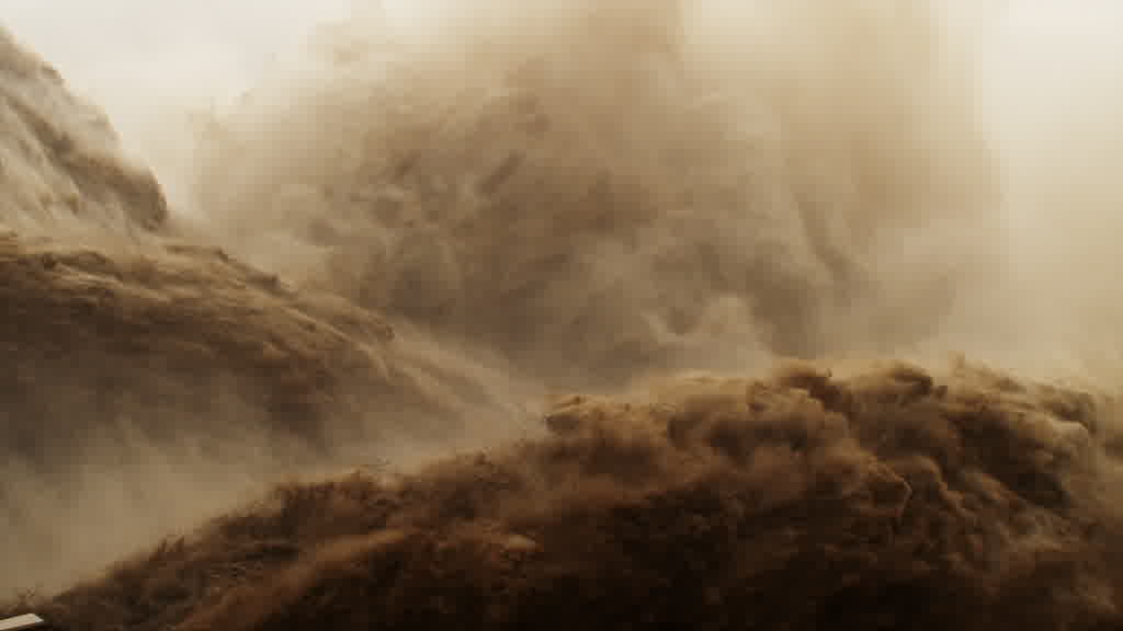 Spectacular Water Release from Xiaolangdi Dam