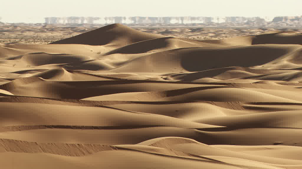 A Mirage (Fata Morgana) in the Sahara