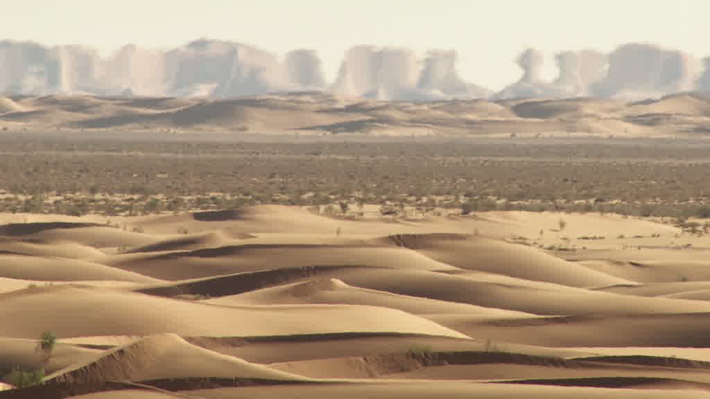 A Mirage (Fata Morgana) in the Sahara