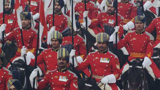 Military parade for the 65th Republic Day Celebrations of India on 26th January 2014, New Delhi