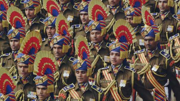 Military parade for the 65th Republic Day Celebrations of India on 26th January 2014, New Delhi