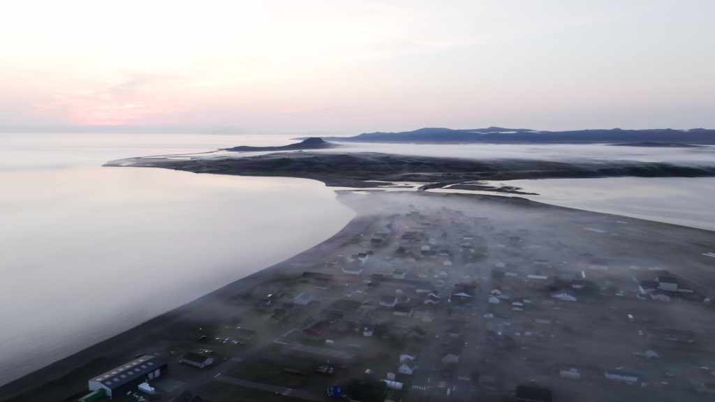 Miquelon dans la brume du petit matin