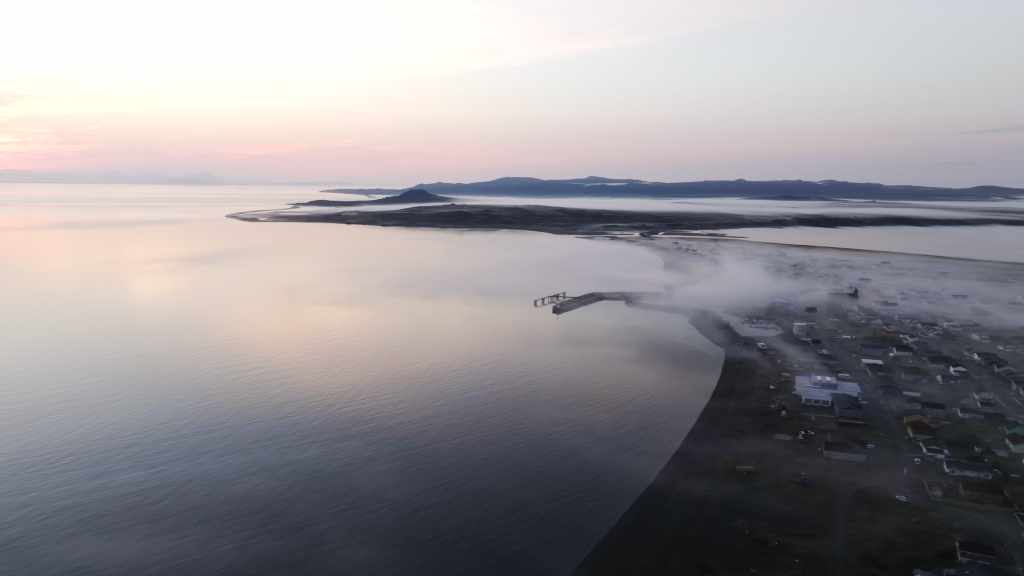 Miquelon dans la brume du petit matin