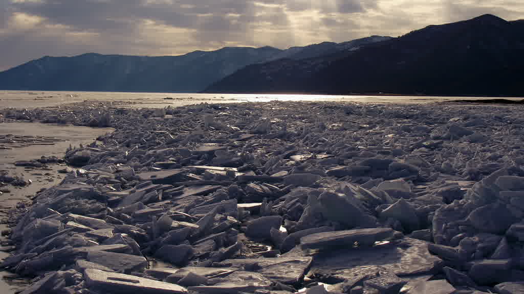 Lake Baikal at the End of Winter