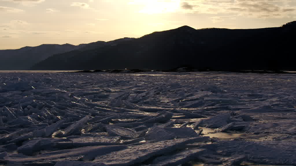 Lake Baikal at the End of Winter