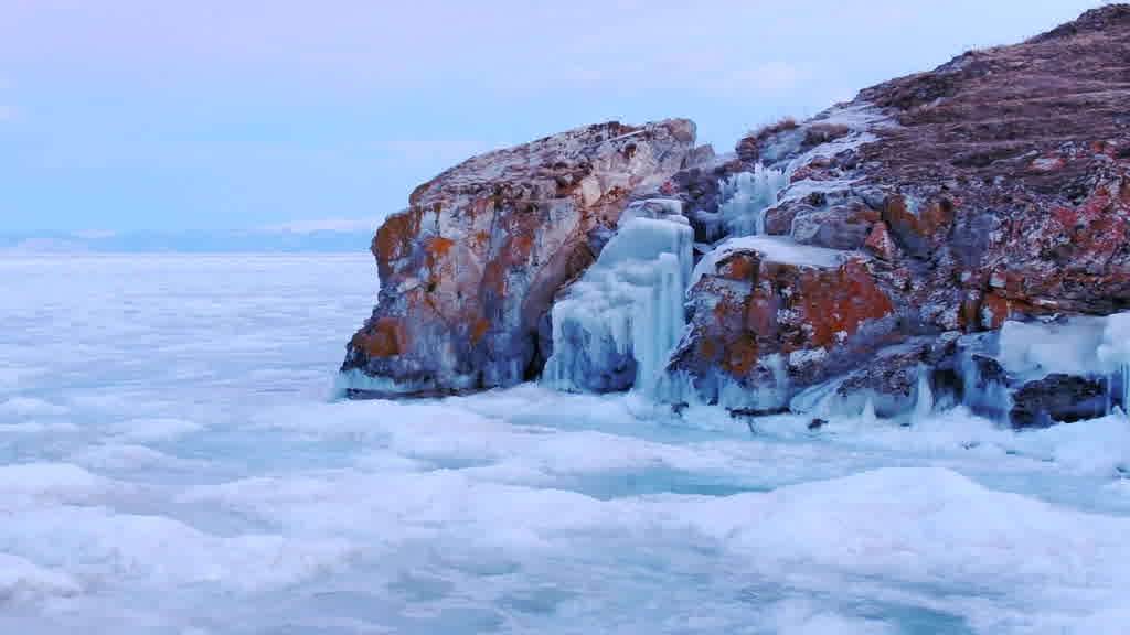 Lake Baikal at Late Winter