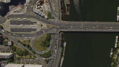 Topshots over the area of "Pont de Sèvres"  in Boulogne-Billancourt