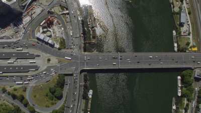 Topshots over the area of "Pont de Sèvres"  in Boulogne-Billancourt