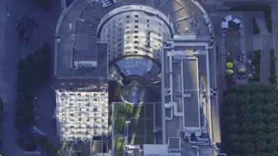 The business district of La Defense, district Arche Sud with the Grande Arche de la Défense/ The area "Terrasses de Nanterre"