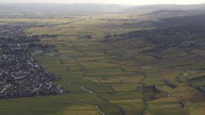 Valley and Vineyards in Burgundy