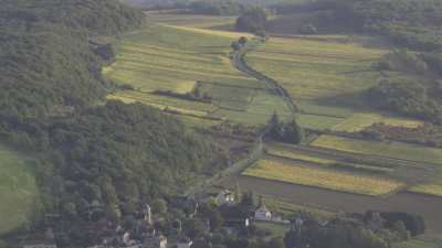 Valley and Vineyards in Burgundy