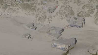 Bunker on a beach in northern France