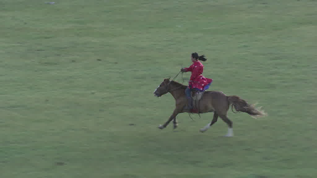 De jeunes cavaliers s'entraînent pour le Naadam dans les steppes de la vallée de l'Orkhon