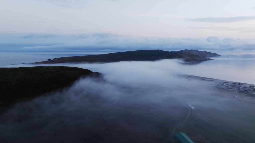 Miquelon in Early Morning Mist
